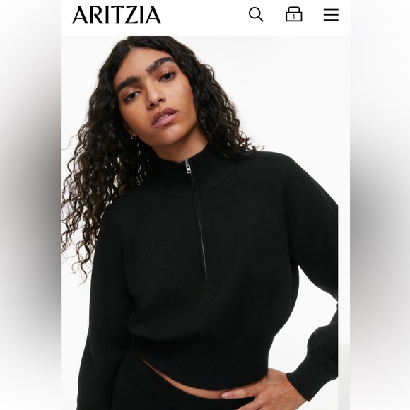 Aritzia 1/4 Zip Sweater - Picture 3 of 8